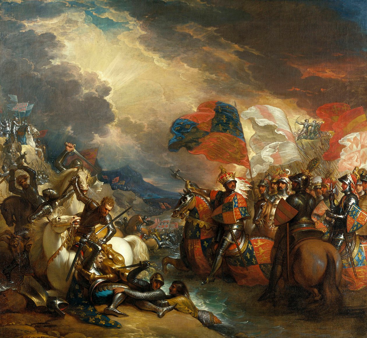 Edward III korsar Somme av Benjamin West