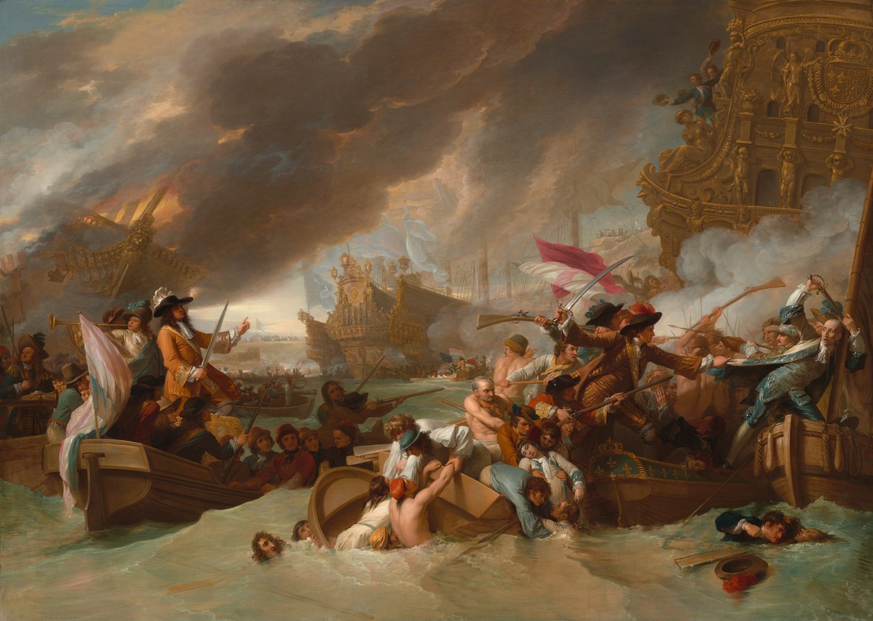 Slaget vid La Hogue av Benjamin West
