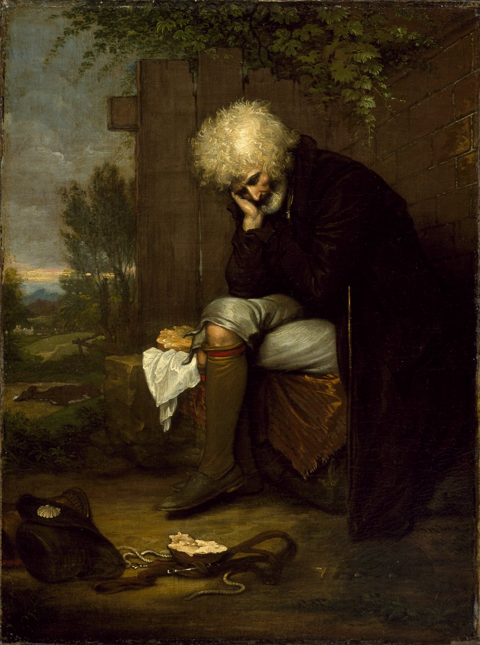 The Pilgrim Mourning His Dead Ass, c.1775 av Benjamin West