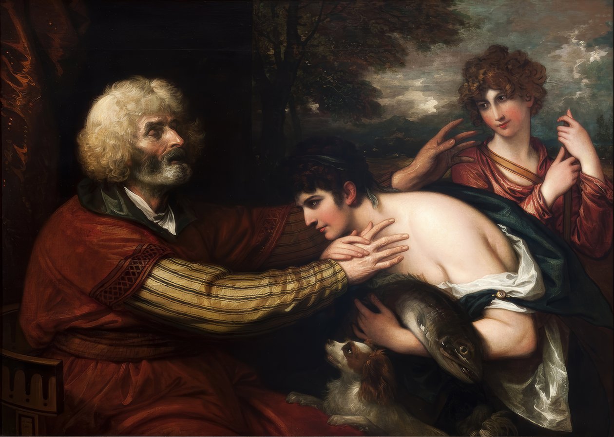 Tobias botar sin fars blindhet av Benjamin West