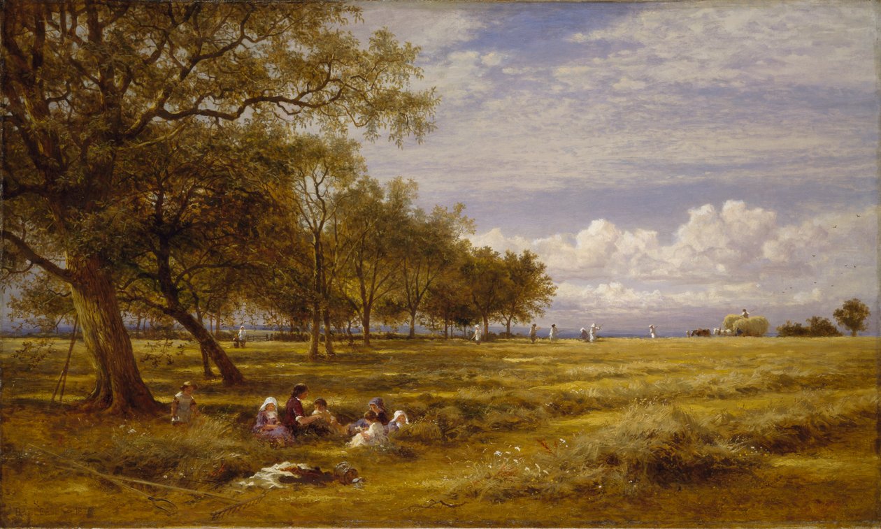 An English Hayfield, 1878 av Benjamin Williams Leader