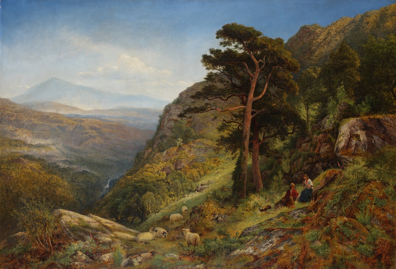 På kullarna ovanför Betws-y-Coed, Wales av Benjamin Williams Leader