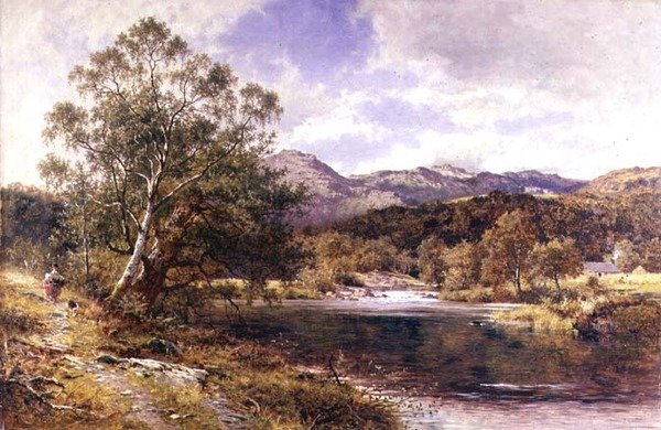 På Llugwy, norra Wales av Benjamin Williams Leader
