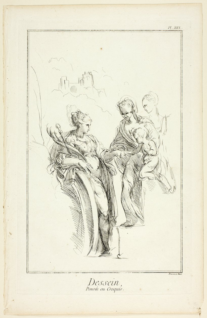 Design: Sketch, från Encyclopédie av Benoit Louis Prevost
