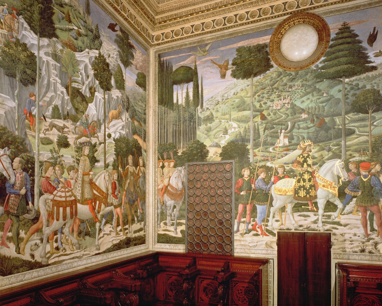 De vise kungarnas procession, 1459-60 av Benozzo di Lese di Sandro Gozzoli