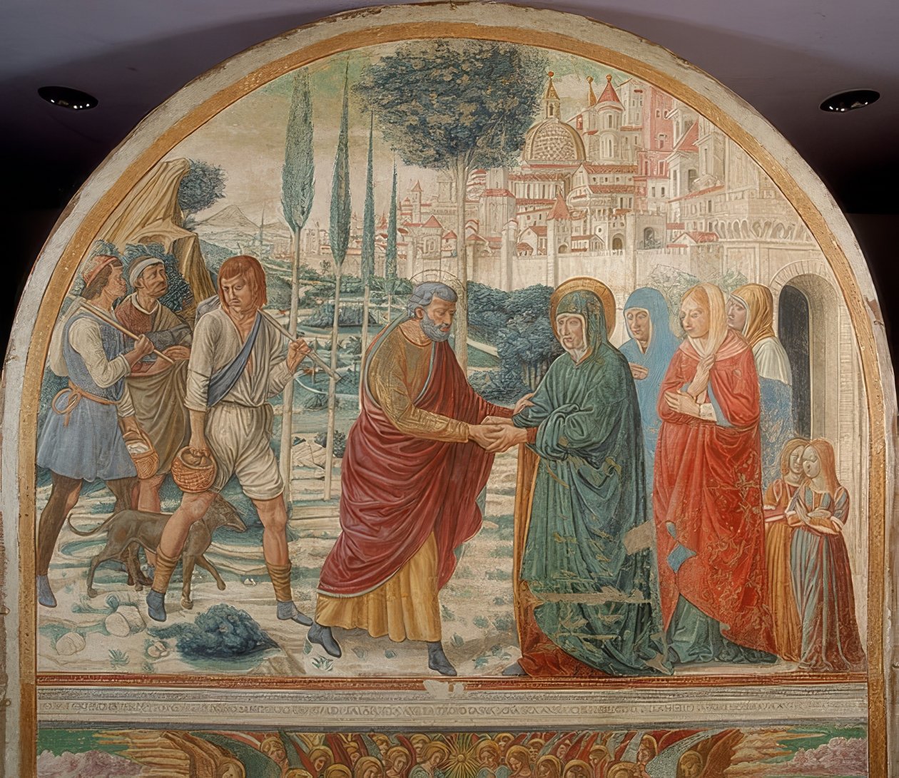 Möte vid Golden Gate. 1490 av Benozzo Gozzoli