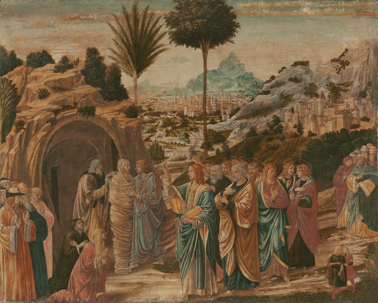 The Raising of Lazarus, mitten av 1490-talet. av Benozzo Gozzoli