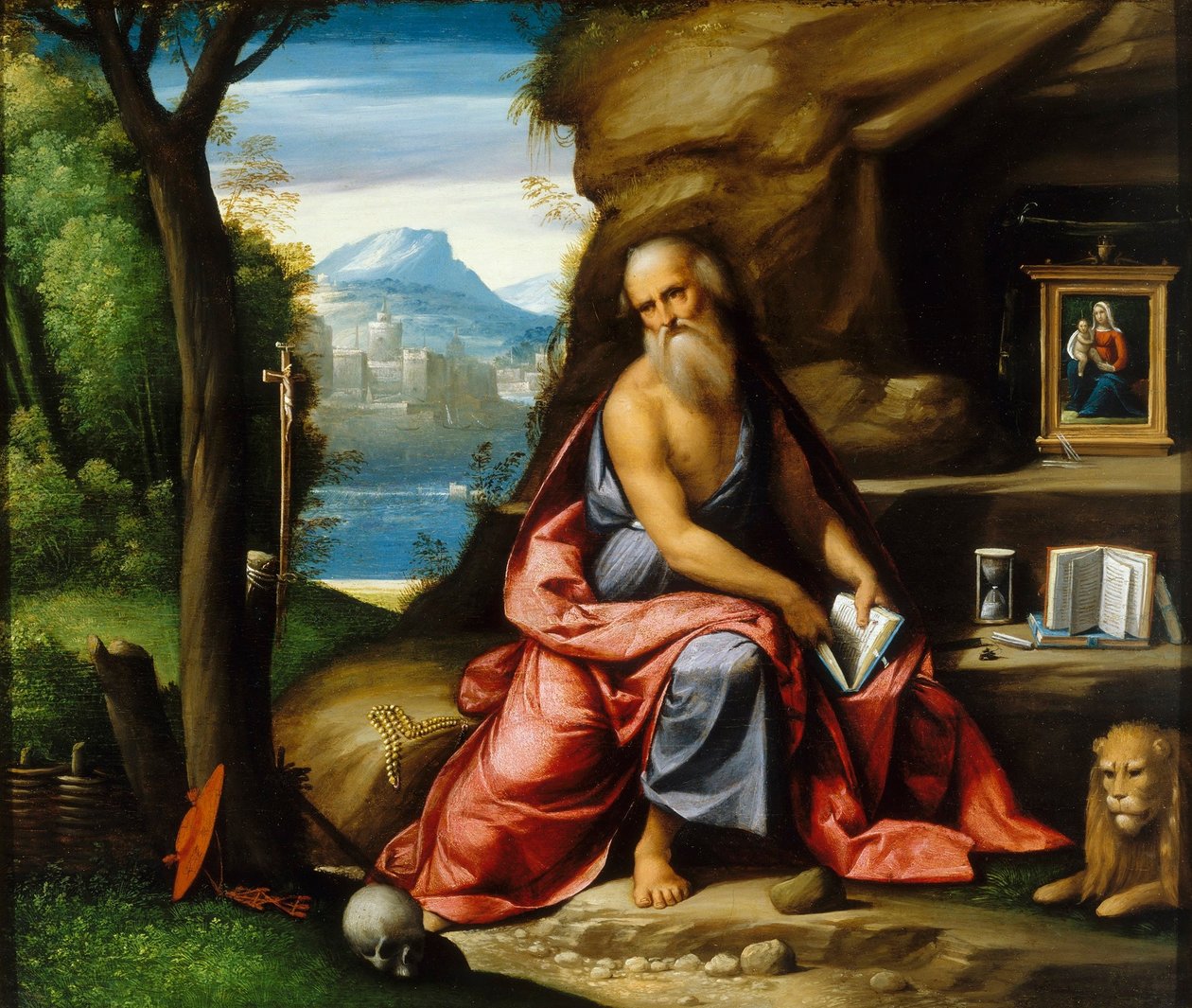 Meditation av St. Jerome av Benvenuto Tisi