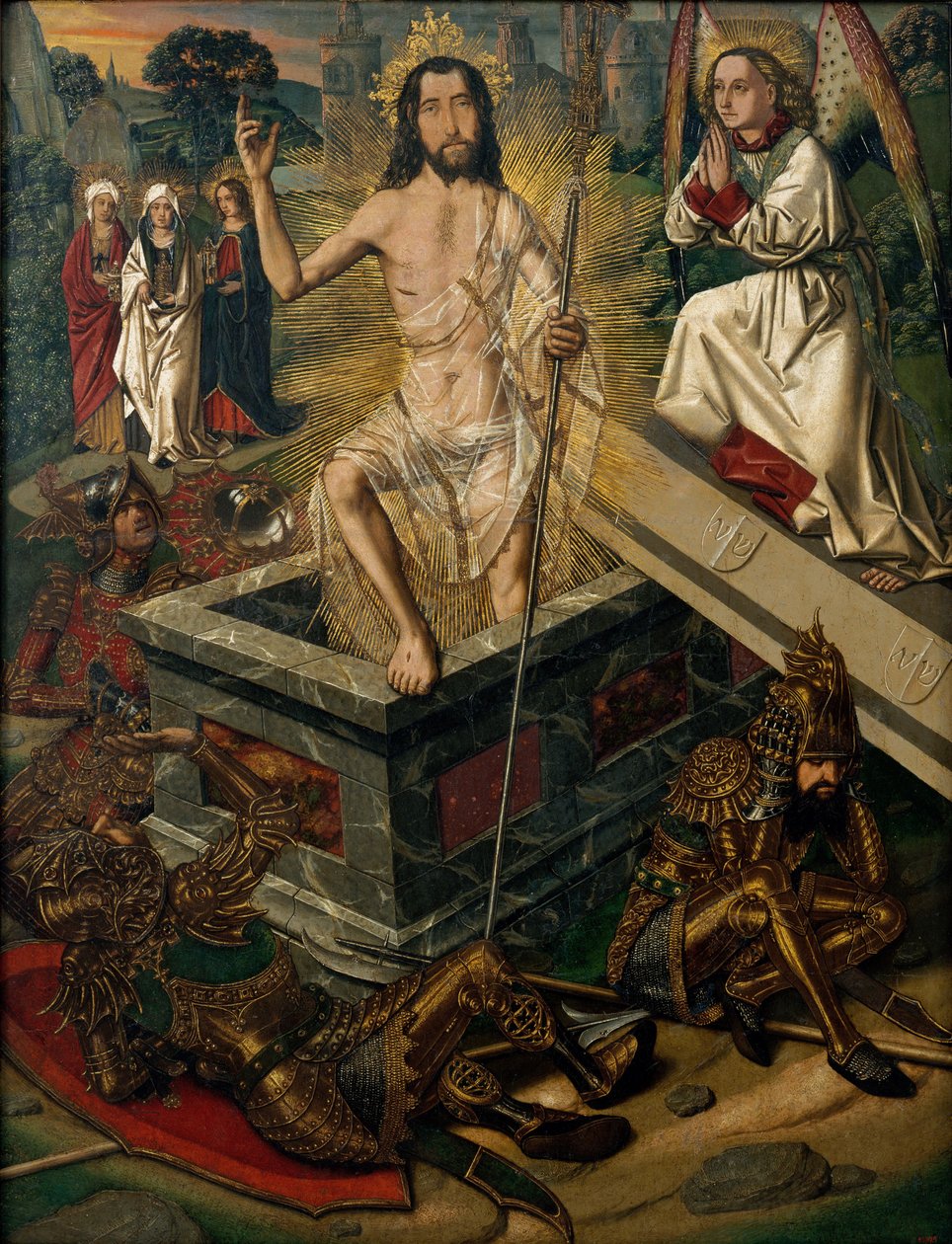 The Resurrection, c.1475 (olja på trä) av Bermejo