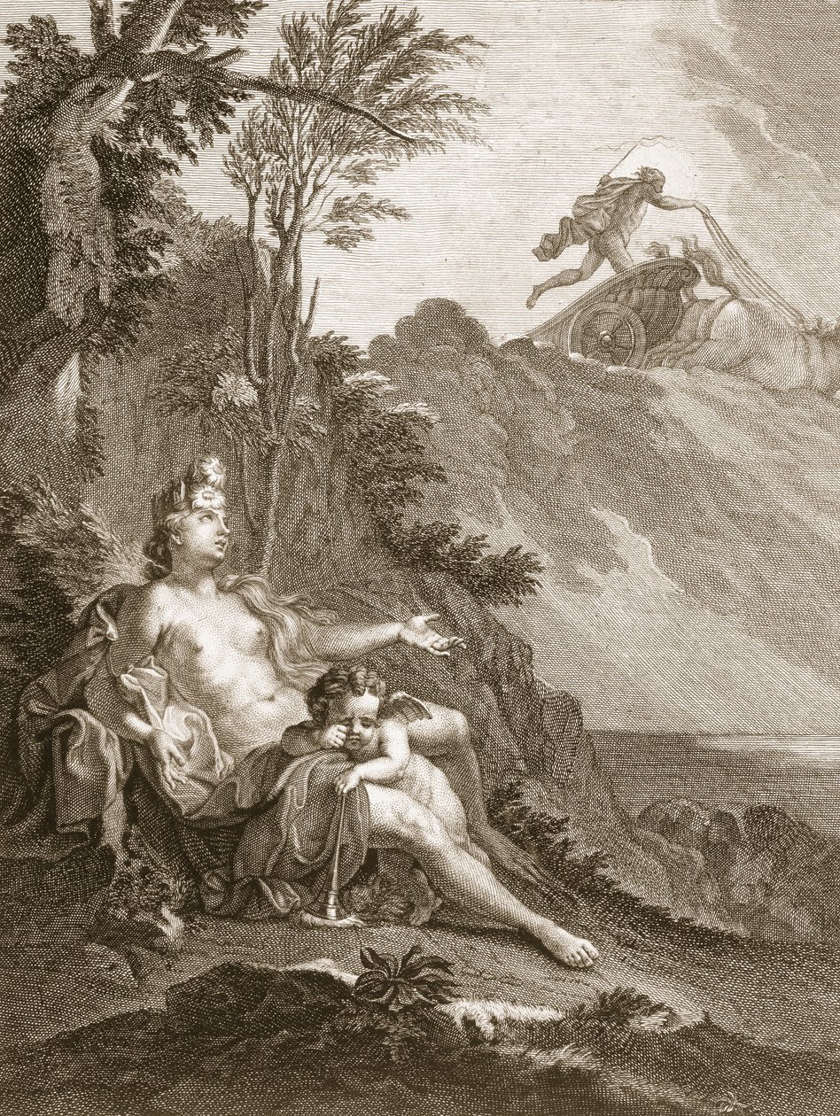 Clytia förvandlades till en vändsula, 1731 av Bernard Picart