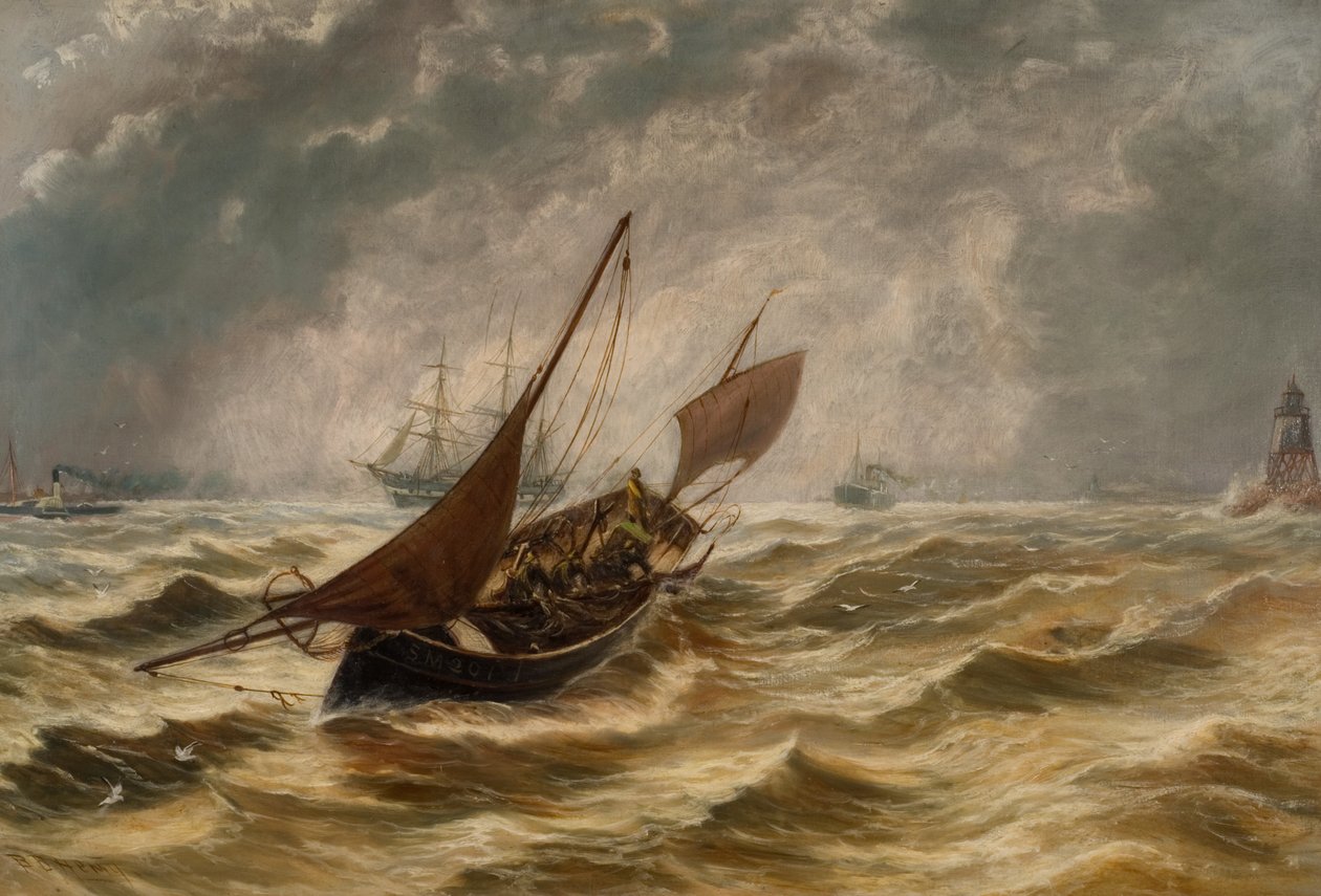 Seascape av Bernard Benedict Hemy