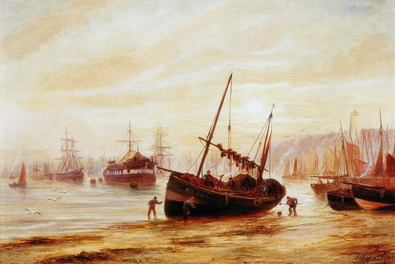 Seascape - Mouth of the Tyne av Bernard Benedict Hemy