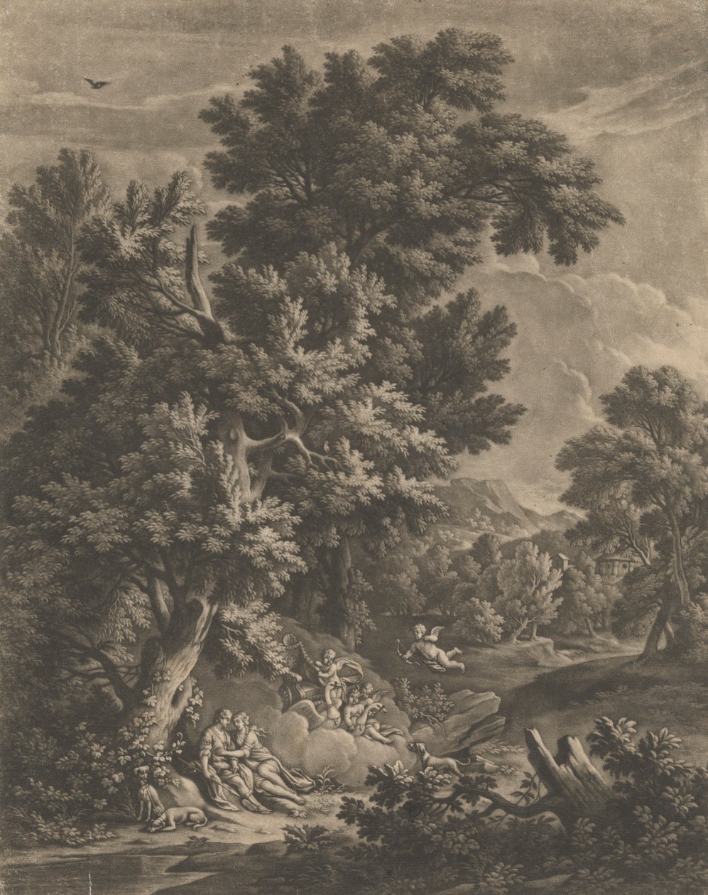 Venus och Adonis av Bernard Lens