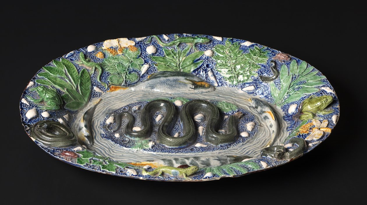 Rustik tallrik, sent 1500-tal. av Bernard Palissy