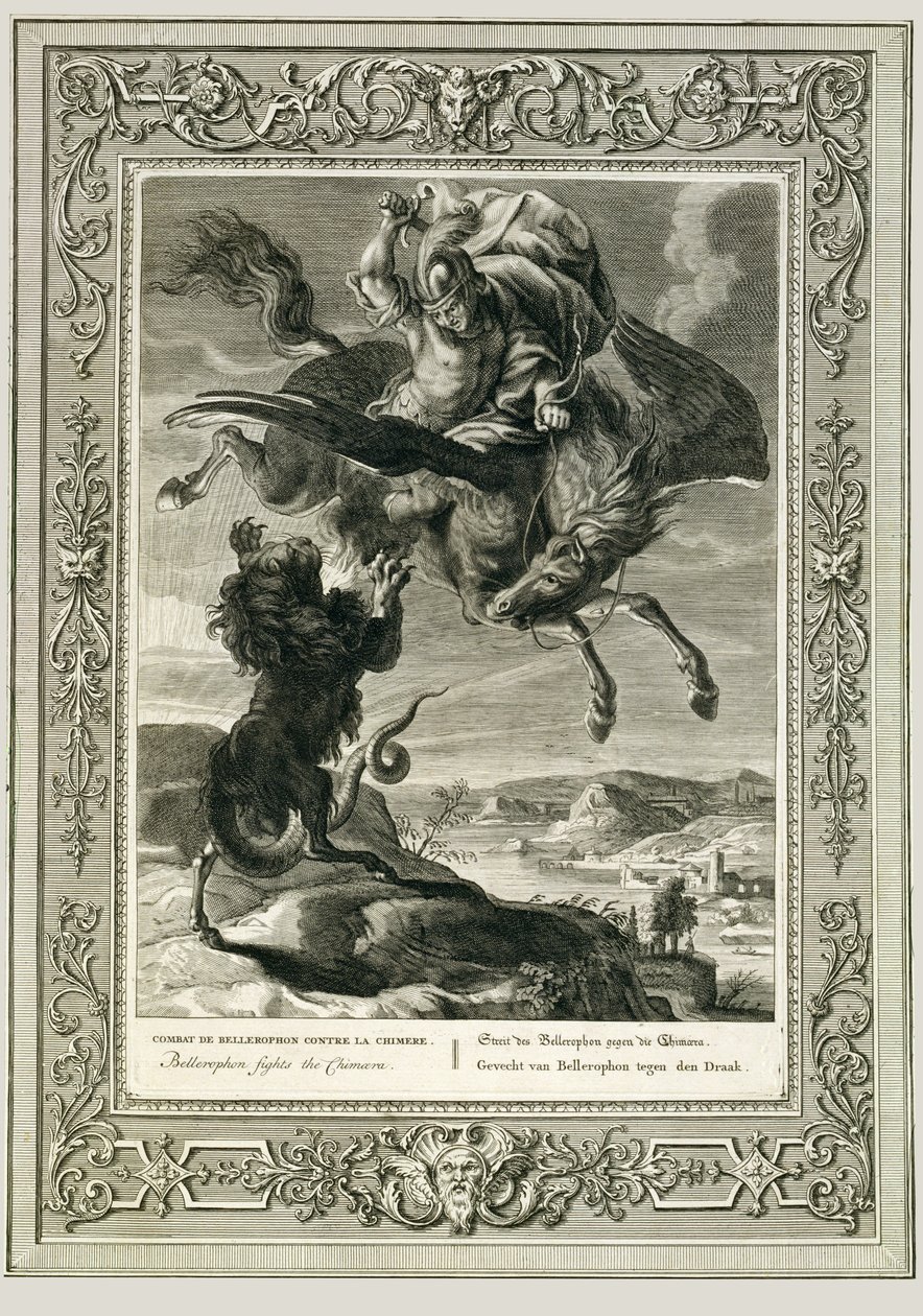 Bellerophon slåss mot Chimera av Bernard Picart