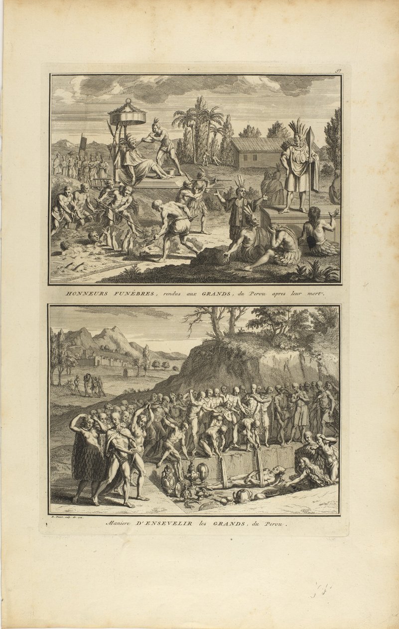 Begravningsceremonier.../begravningssätt... av Bernard Picart