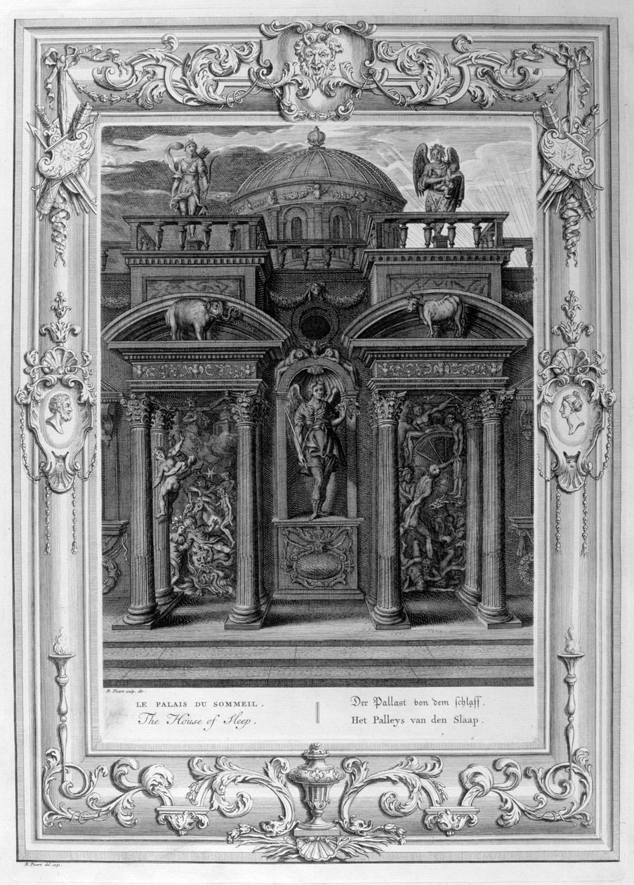 Sömnens hus, 1733 av Bernard Picart