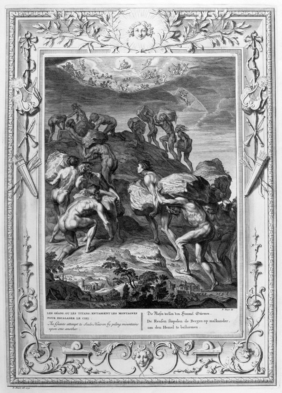 The Titans (gravyr) av Bernard Picart