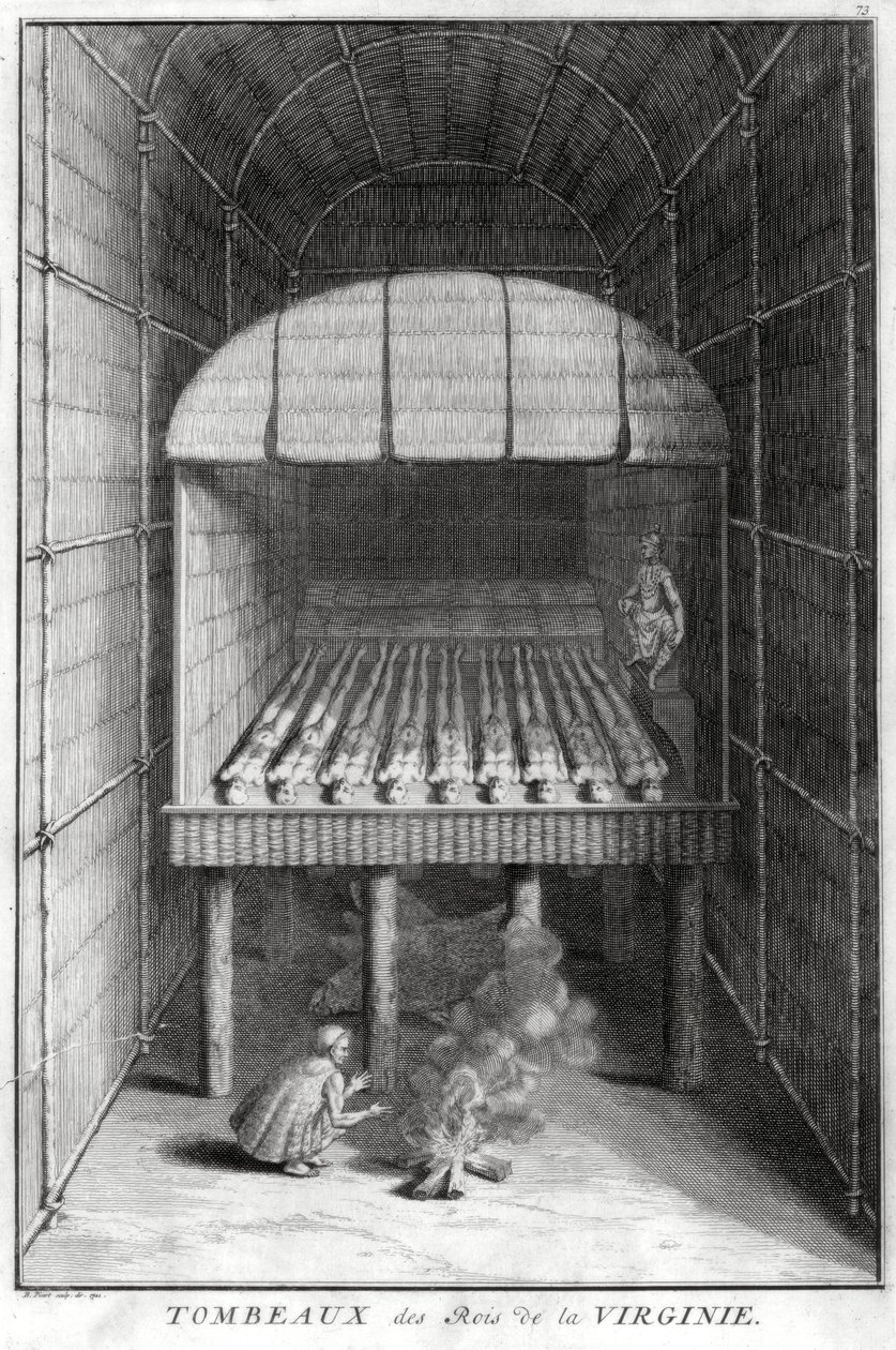 Tombs of the Virginian Kings, c1734 av Bernard Picart