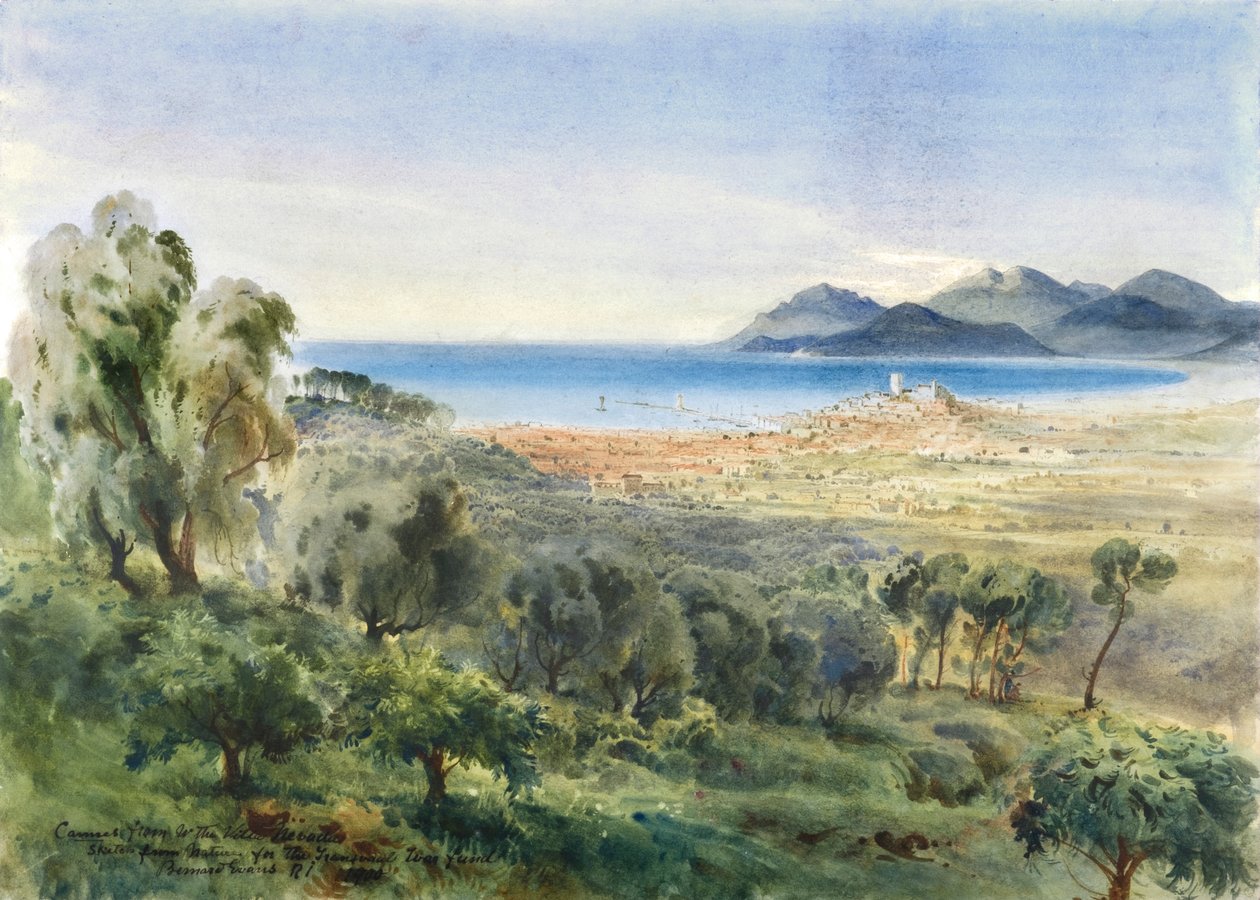 Cannes från Villa Nevada av Bernard Walter Evans