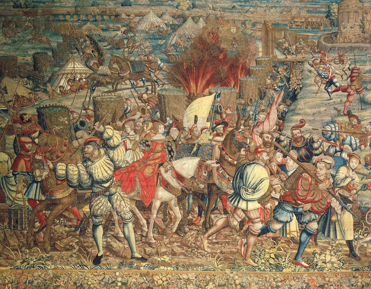 Slaget vid Pavia av Bernard van (after) Orley