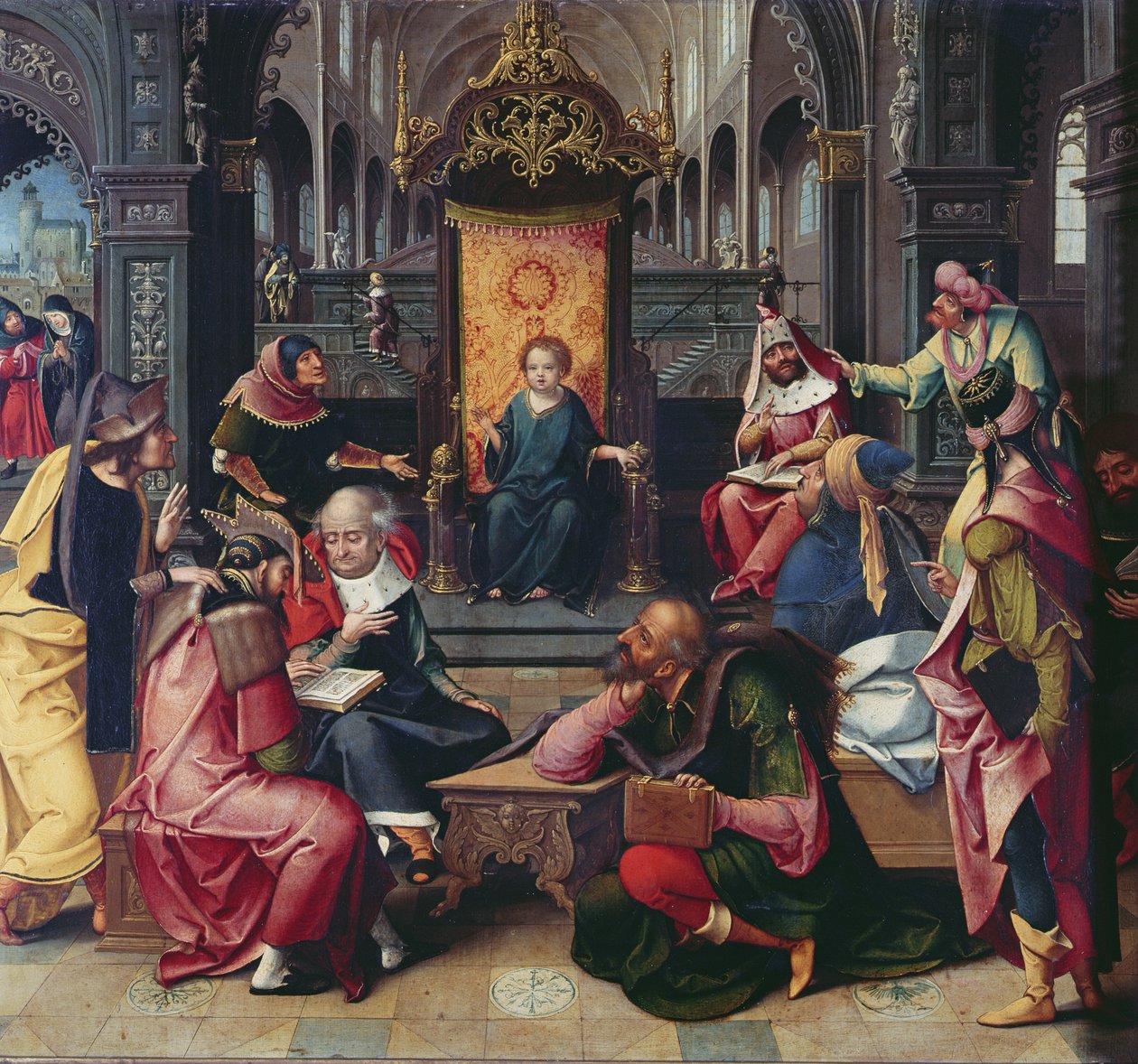 Kristus i templet av Bernard van Orley