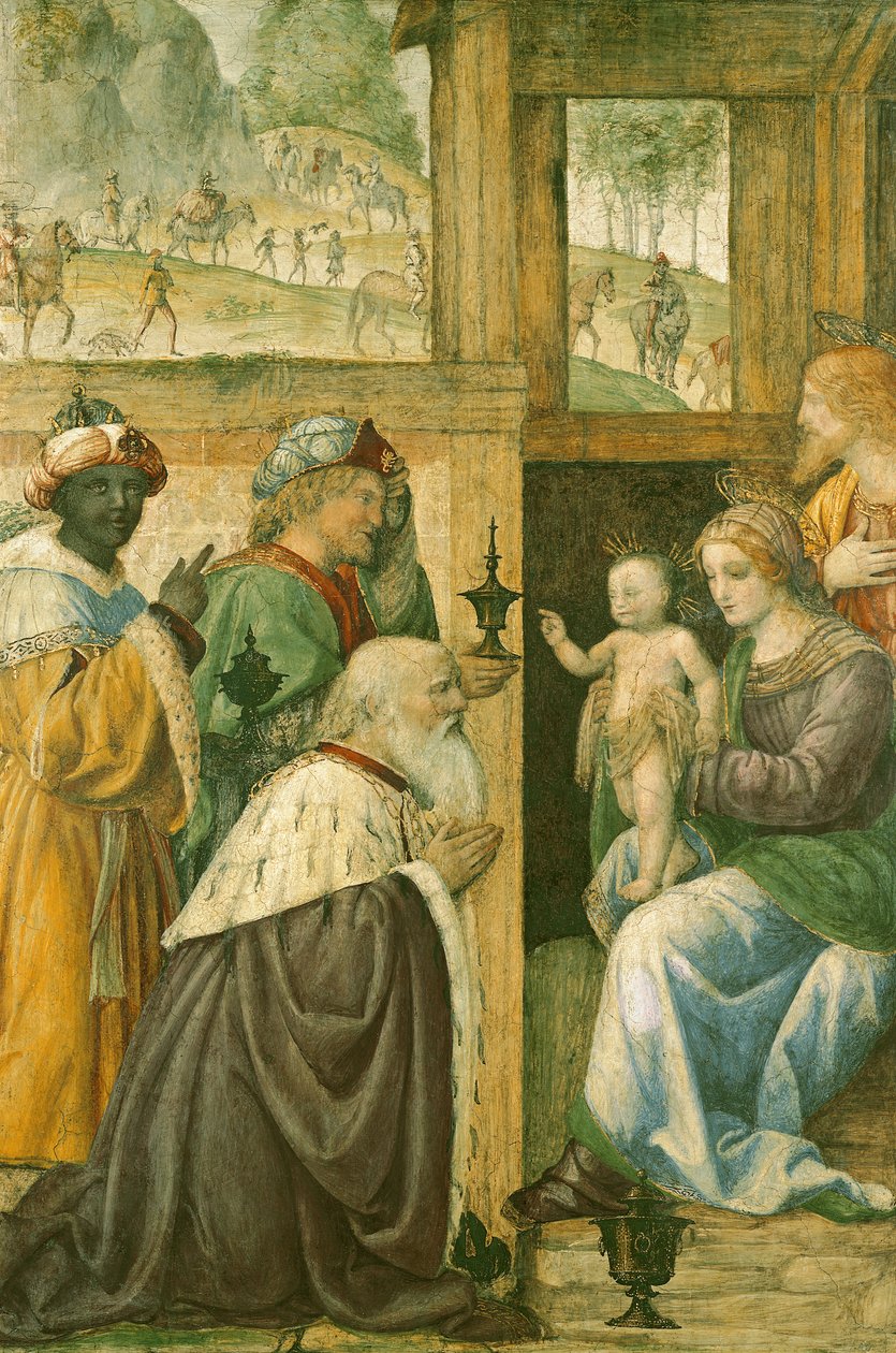 Tillbedjan av Magi av Bernardino Luini