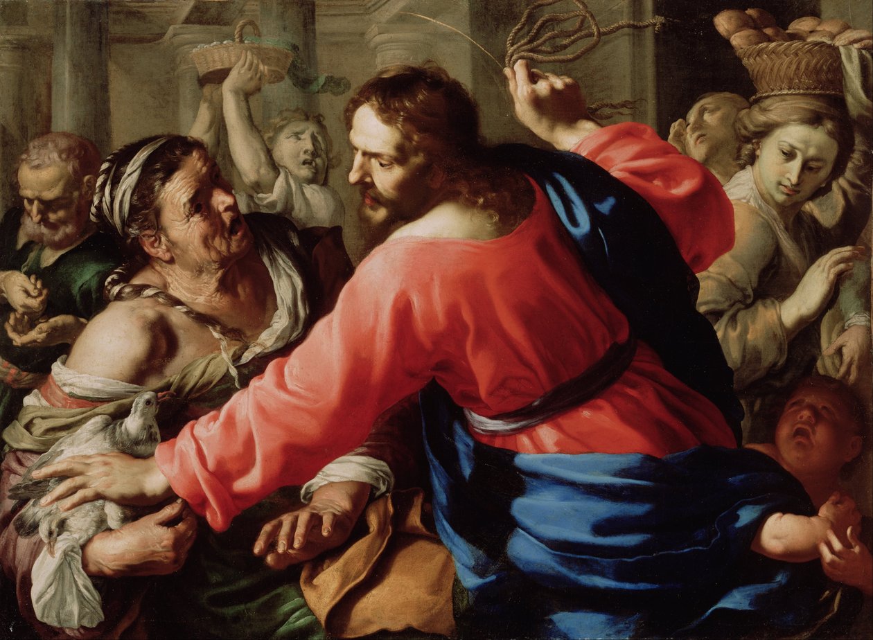 Kristus städar templet av Bernardino Mei