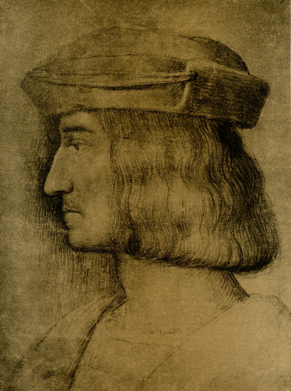 Manligt porträtt av Bernardino Luini