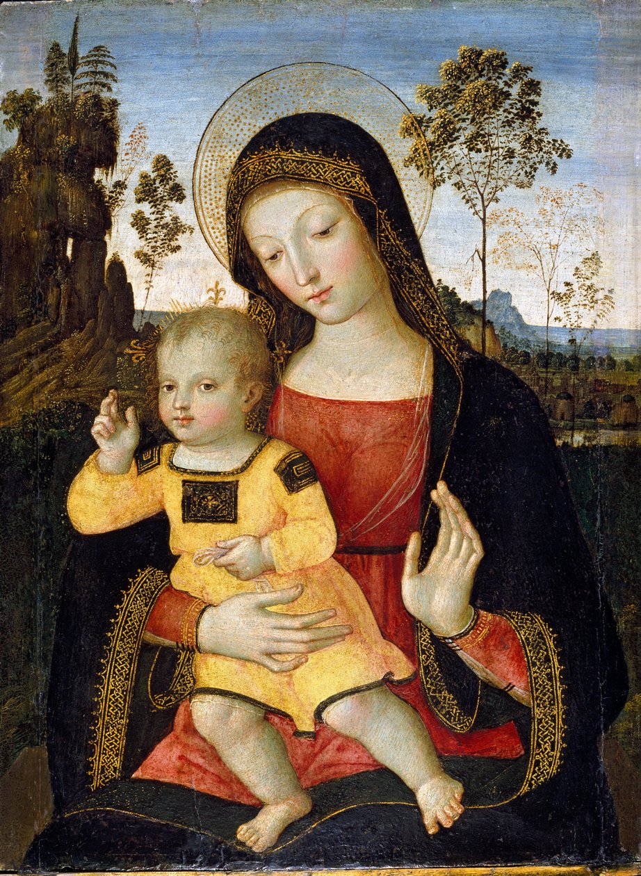 Jungfrun och barnet, 1470-1490-talen av Bernardino Pinturicchio