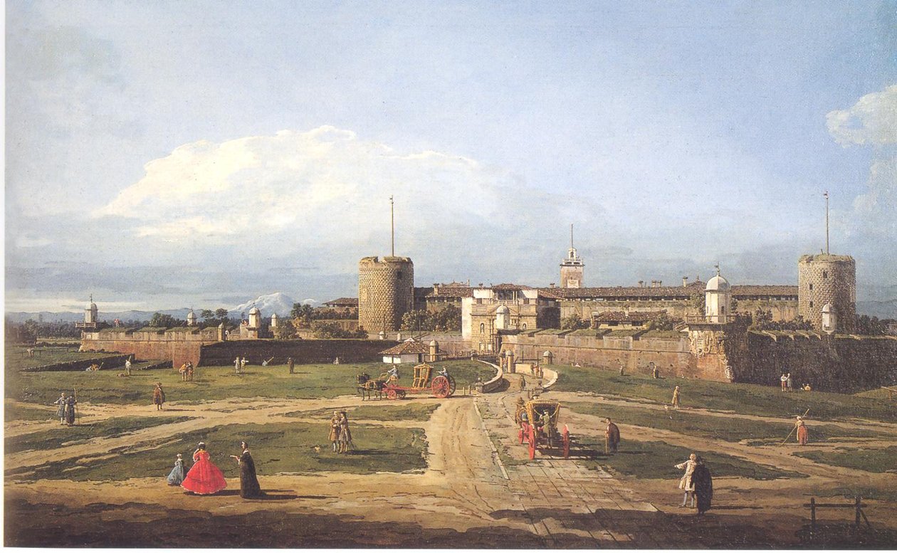 Castello Sforzesco di Milano av Bernardo Bellotto