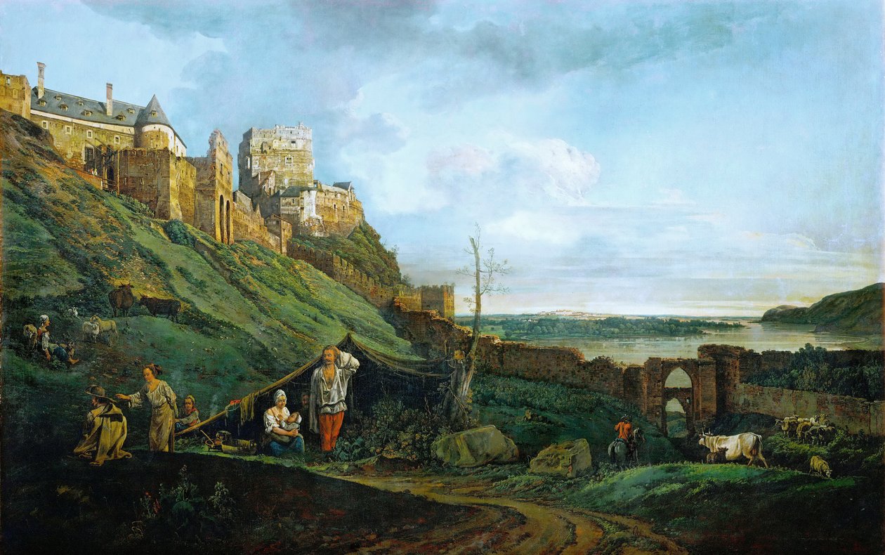 Die Ruine Theben an der March av Bernardo Bellotto
