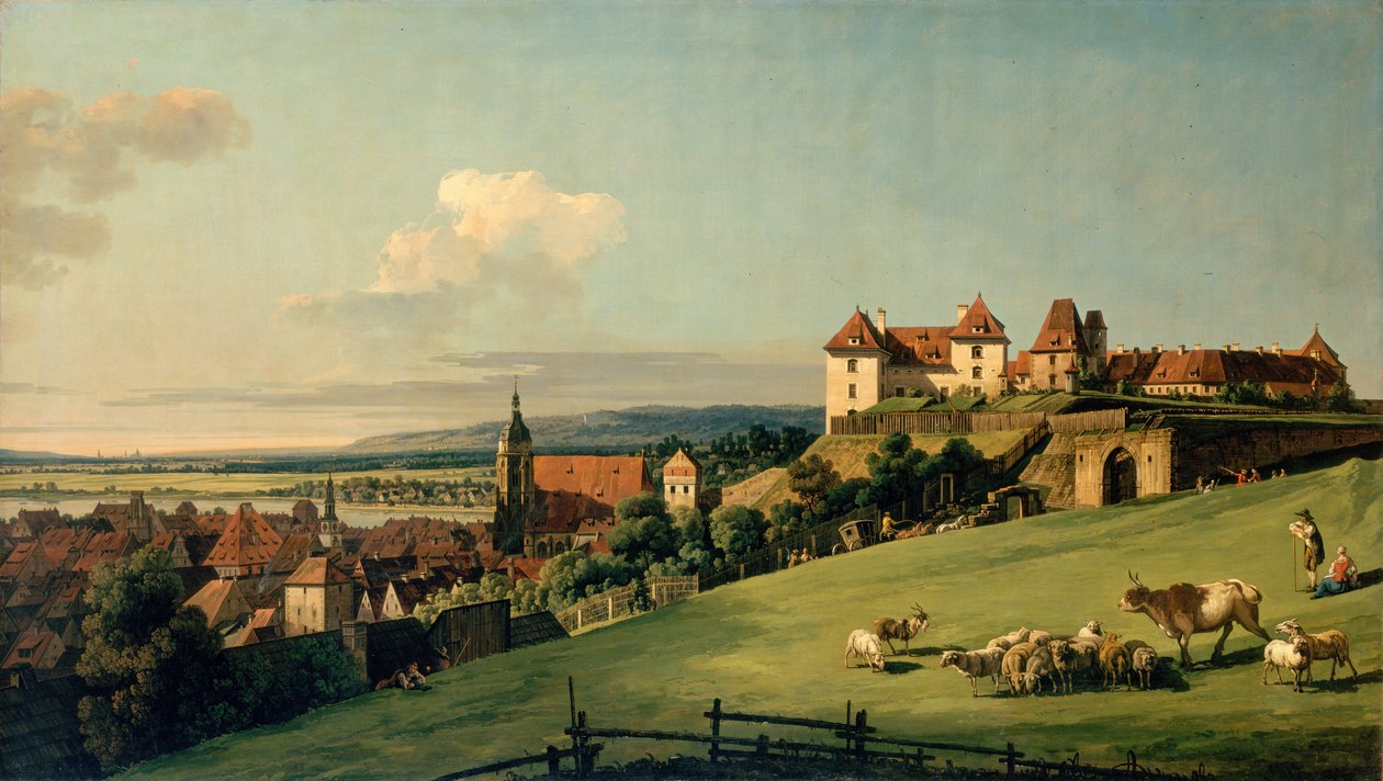 View of Pirna from the Sonnenstein Castle av Bernardo Bellotto