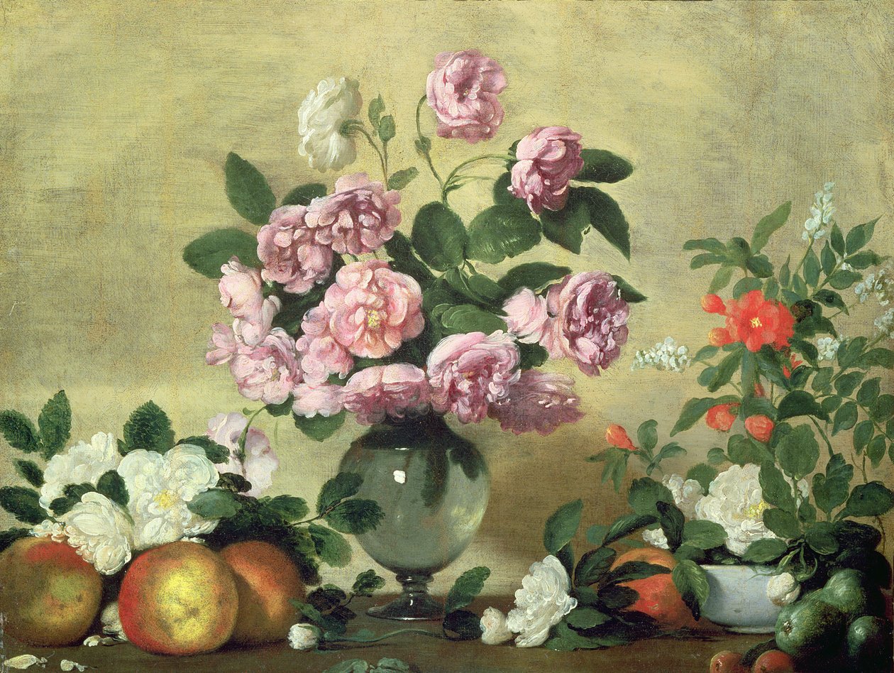 Blommor och frukt av Bernardo Strozzi