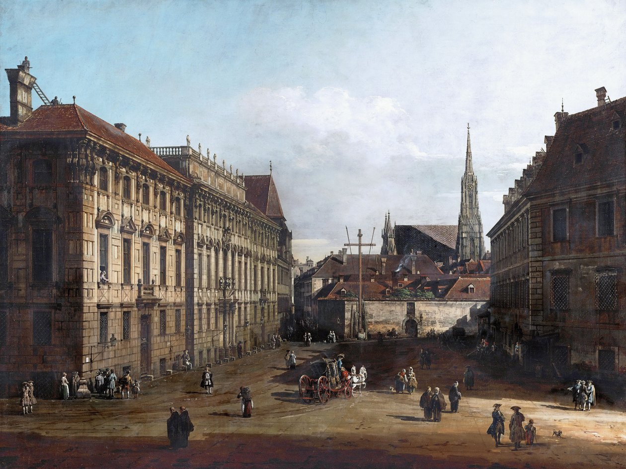 Lobkowitzplatz i Wien av Bernardo Bellotto