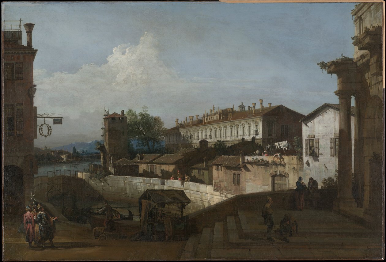 Slussen i Dolo av Bernardo Bellotto