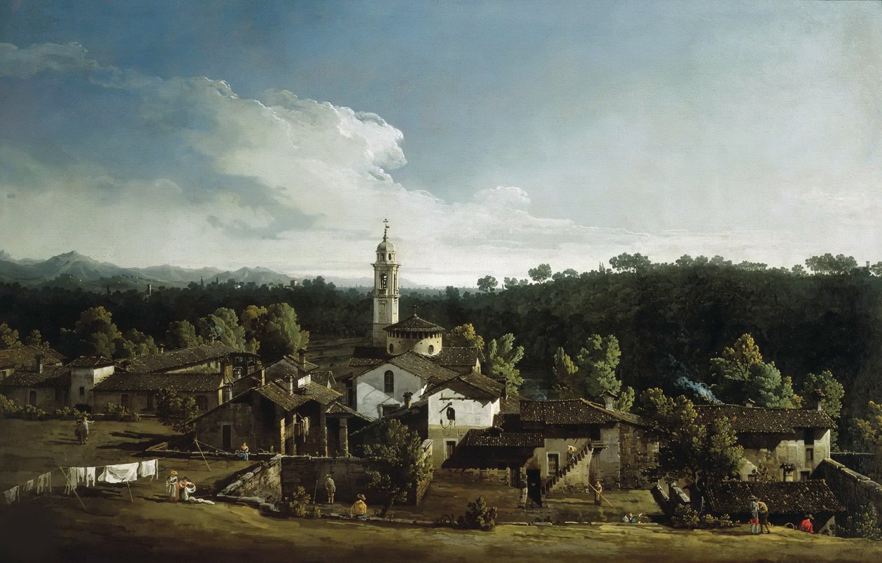 Utsikt över Gazzada, 1744. av Bernardo Bellotto