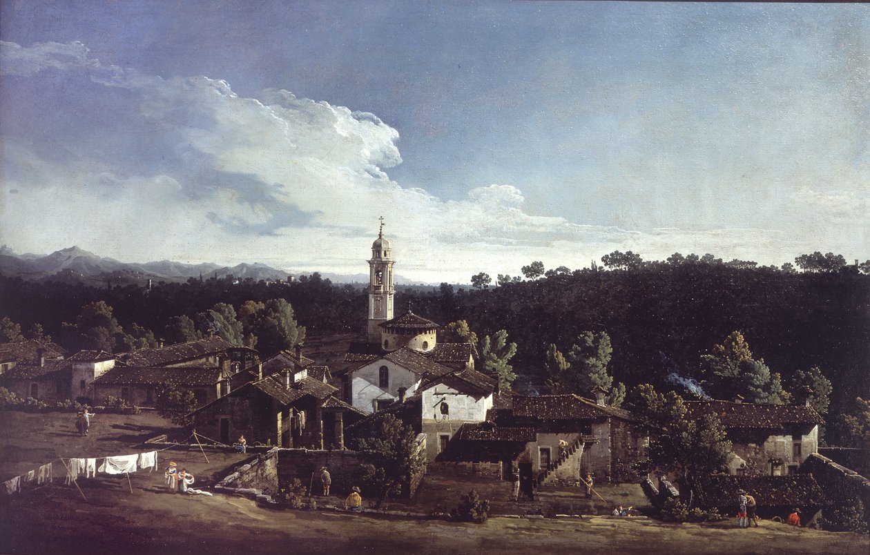 Utsikt över Gazzada nära Varese av Bernardo Bellotto