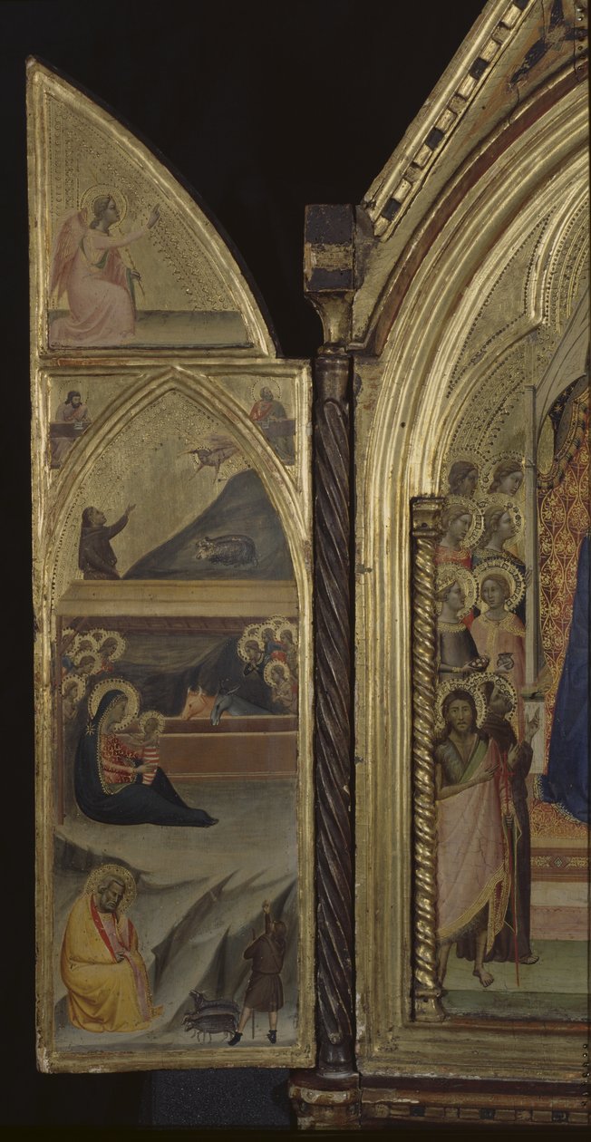 Nativity (vänster panel) (recto) av Bernardo Daddi