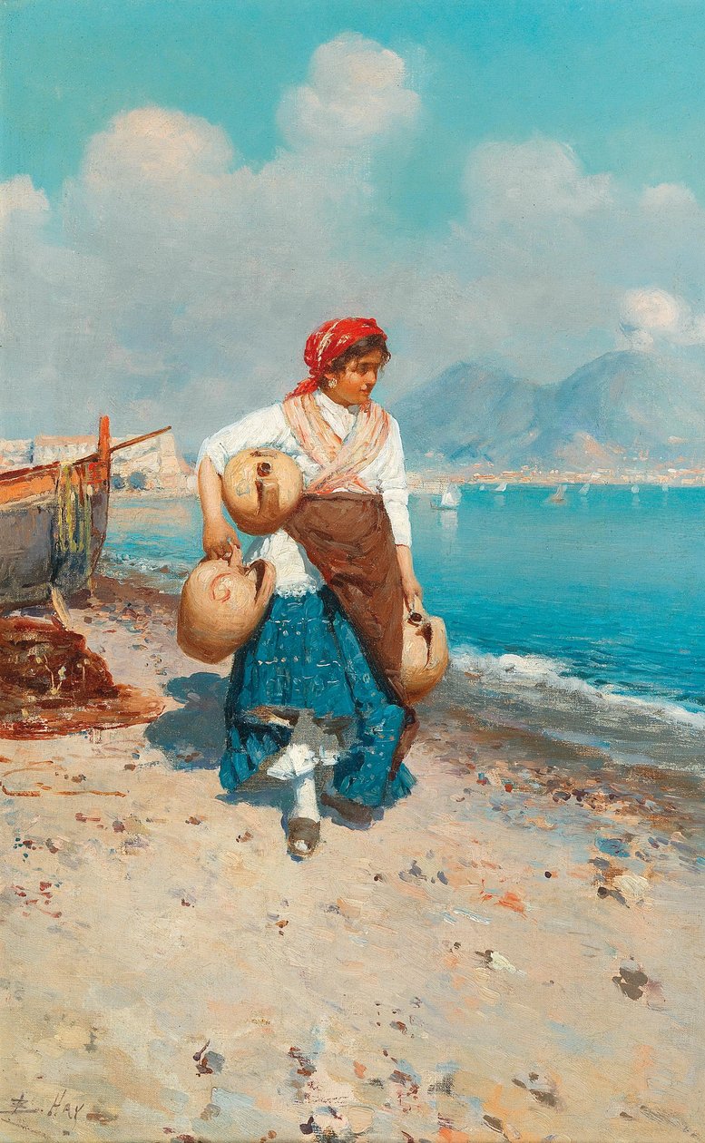 På stranden i Naples av Bernardo Hay