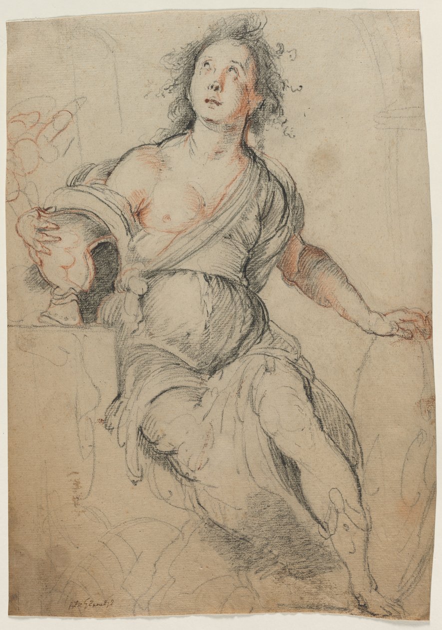 Allegorisk figur, ca. 1635. av Bernardo Strozzi