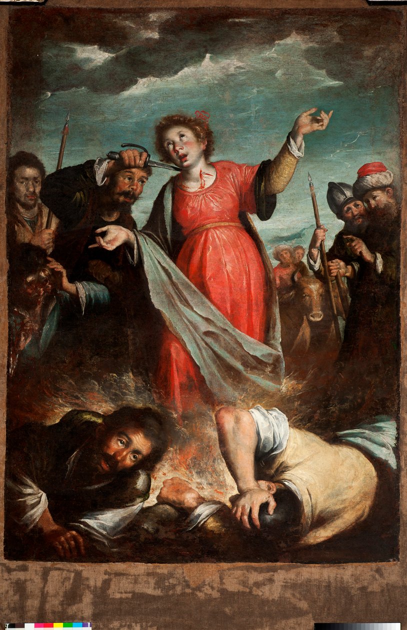 Martyrdom of Saint Lucia (olja på duk) av Bernardo Strozzi