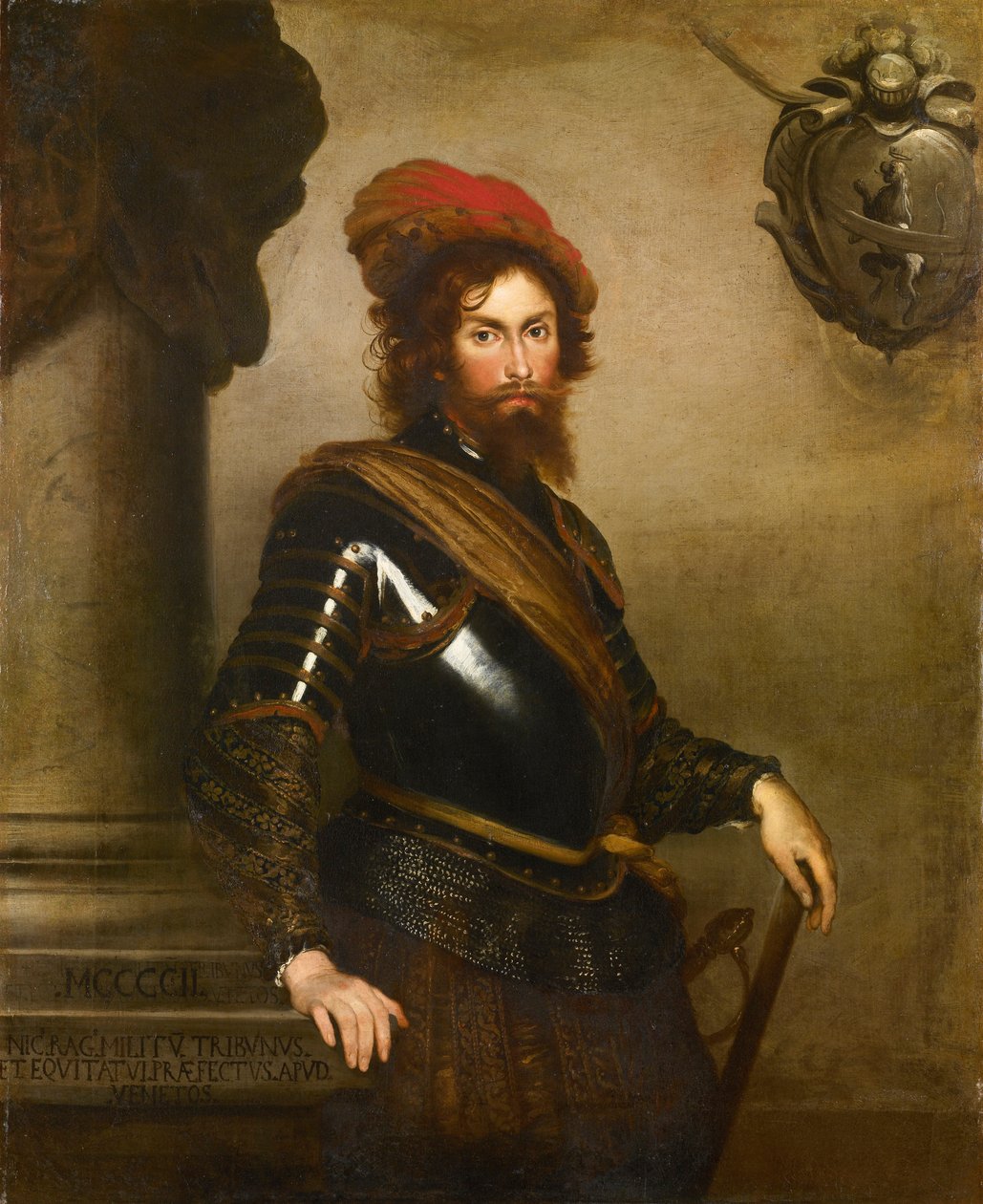 Porträtt av Nicolò Raggi. av Bernardo Strozzi