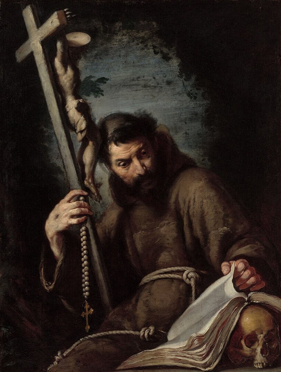 Sankt Franciskus av Bernardo Strozzi