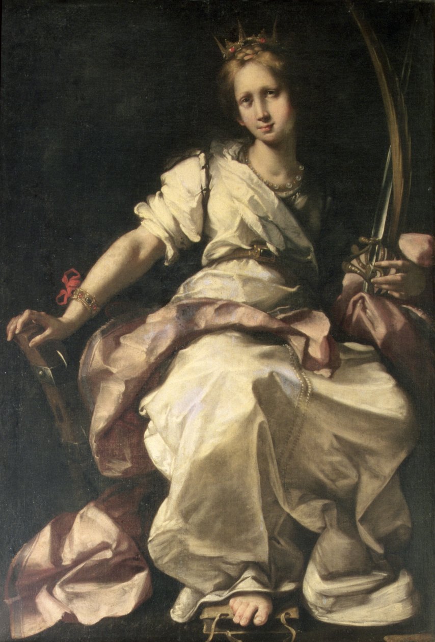 St. Katarina av Alexandria av Bernardo Strozzi