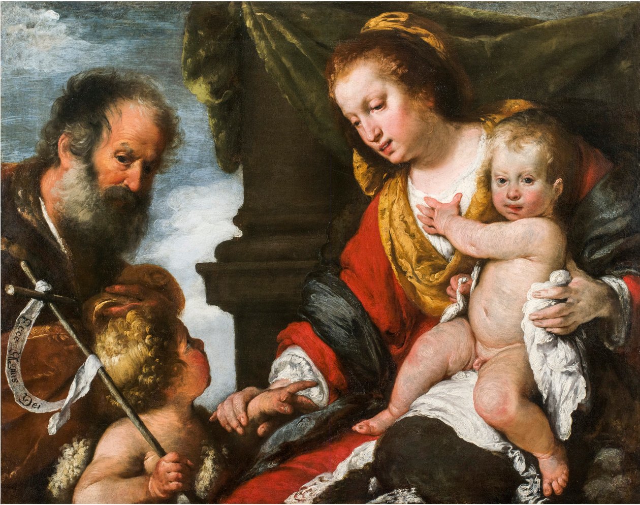 Den heliga familjen. av Bernardo Strozzi