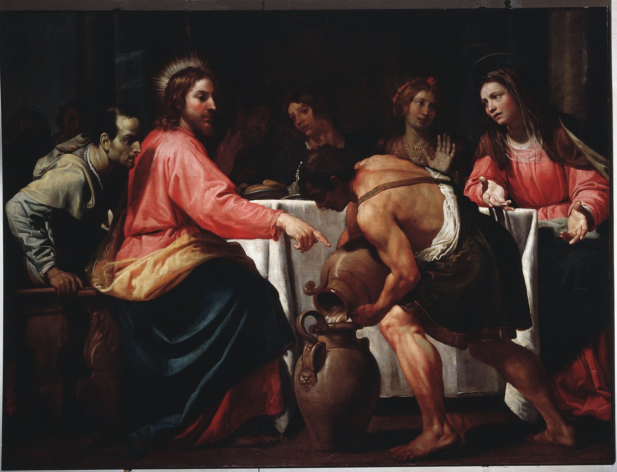 Bröllopet i Cana (olja på duk av Bernardo Strozzi