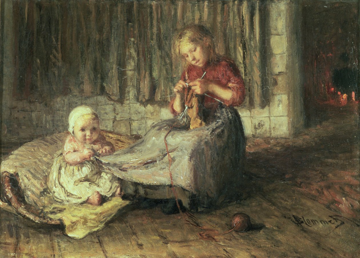 Barnpassning av Bernardus Johannes Blommers or Bloomers