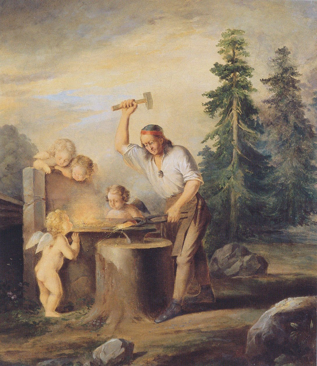 Ilmarinen smider Sampo av Berndt Godenhjelm