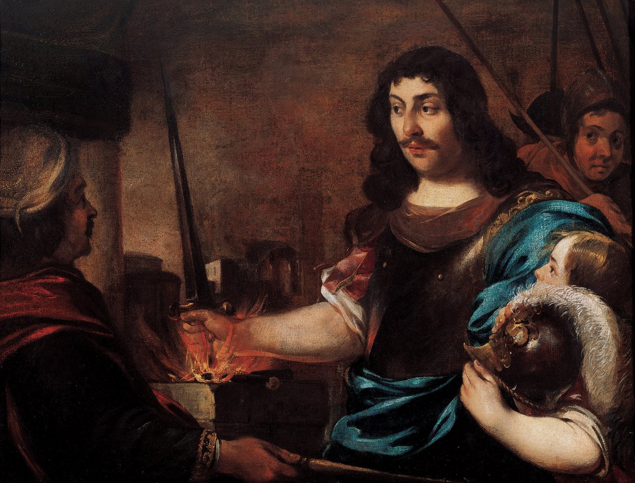 Caius Mucius Scaevolas hjältemod av Bernhard Keil